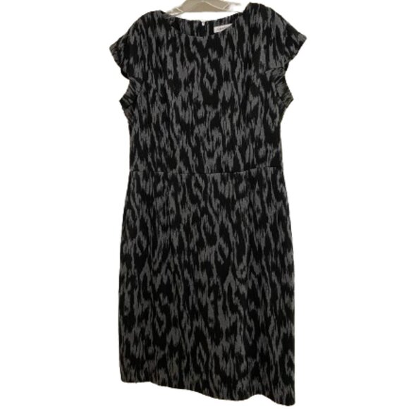 Calvin Klein Dresses & Skirts - Calvin Klein Knit Sleath Dress Black Gray Size 14
